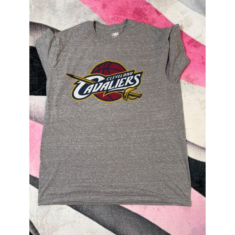 NBA Cleveland Cavaliers Mens Large Gray Heather Graphic T-Shirt Basketball Tee